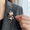 Sparkling Rhinestone Animal Pins Luxury Lapel Pins Rhinestone Brooches  Gift Giving