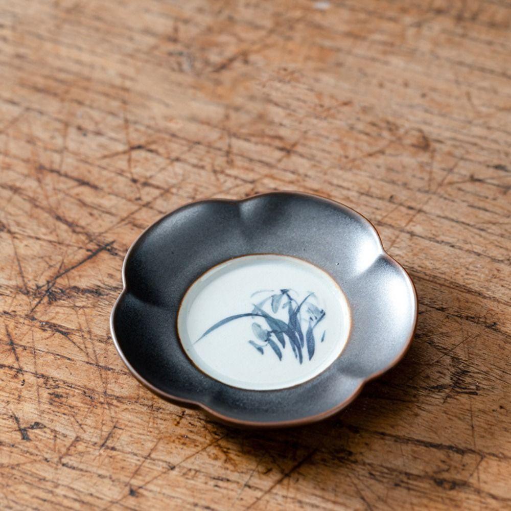 Tableware Ceramic Tea Cup Coaster Heat-resistant Durable Insulation Pad Creative Flower Shaped Cup Holder