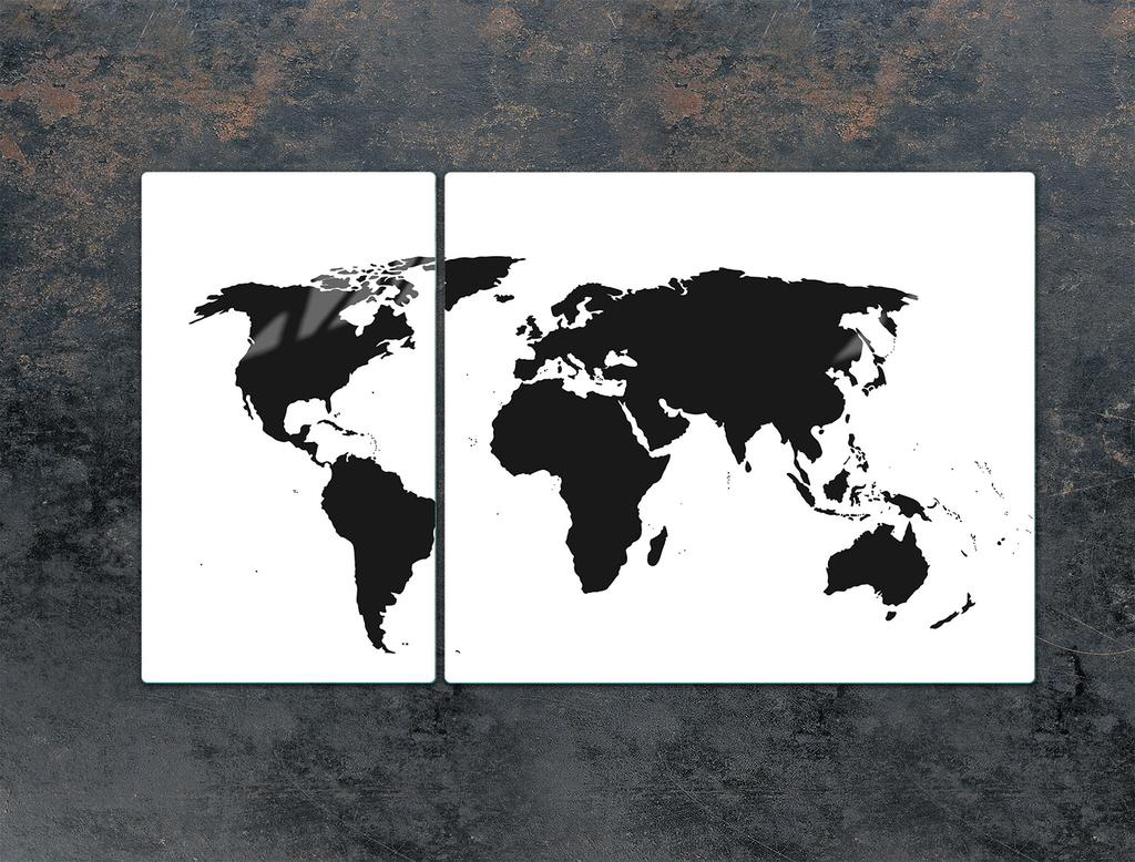 SZKLANA PŁYTA OCHRONNA NA KUCHENKĘ 90x52 MAPA