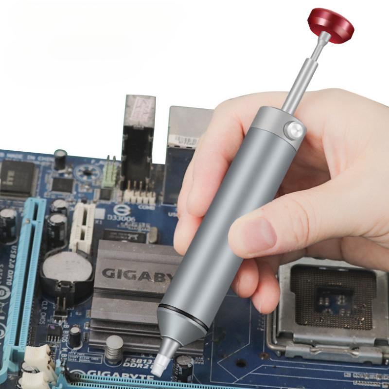 Aluminum Desoldering Pump ESD Safe Solder Sucker Vacuum Tool for Electronics Circuit Board PCB Repair Welding Desolder Gun