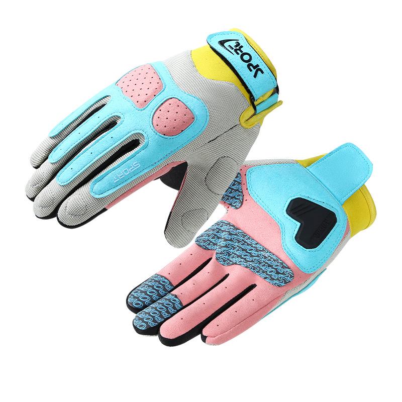 Unisex Summer Motorcycle Gloves - Non-slip, Thin, Wear-resistant, Full Finger, Sunscreen for Riding & Biking