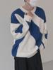 Boys' Autumn/Winter Cow Print Knitted Pullover Sweaters - Loose, Lazy Style, Korean Fashion