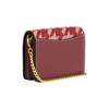 New COACH Canvas With Leather Square Bag Wallet Mini Women's Red CJ679-IMVRY