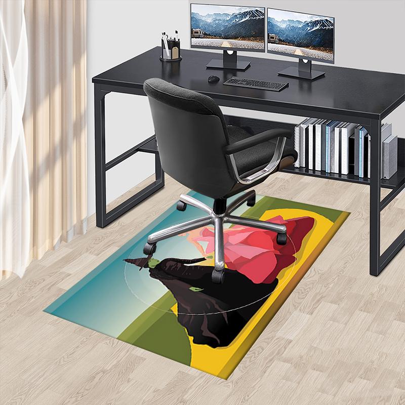 

Wicked,Princess Pattern Polyester Office Carpet Chair Mats, Home Decor Dormitory Floor Protector with Anti-Skid Backing, Large Area Coverage 60cm by 90cm