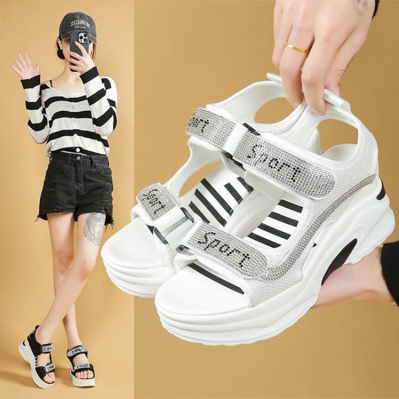 Plus Size Wedge Sports Shoes with Thick Sole - Lightweight and Comfortable Sandals for Women