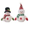 Cartoon Glowing Snowman Figurine Snowflake Luminous Snowman Ornament  Merry Christmas Decor