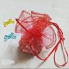 10Pcs Mesh Organza Drawstring Bag Tulle Fabric 26CM Gift Bags Round Shape Round Organza Bag
