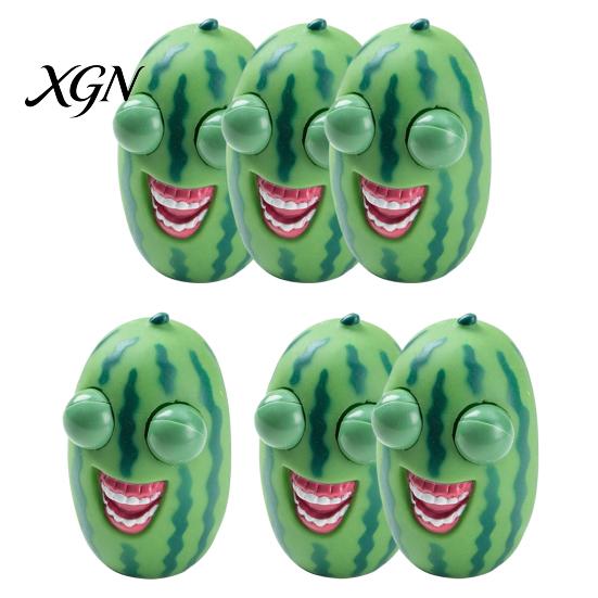 Eye Popping Watermelon Toy 1/2/3Pcs Squeeze Anxiety Stress Relief Pinch Classroom Fidget Sensory Soft Ball Cartoon