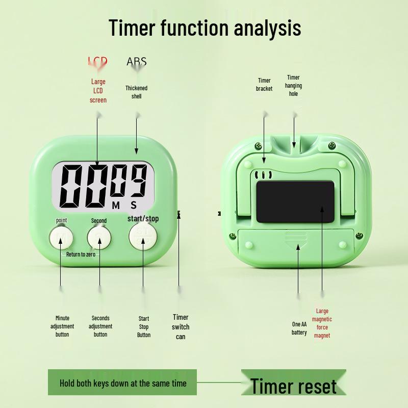 Child-Friendly Magnetic Timer & Alarm Clock for Exams and Learning