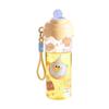Cartoon 750ml Straw Cup Large Capacity with Lanyard Water Cups Sports Water Bottle