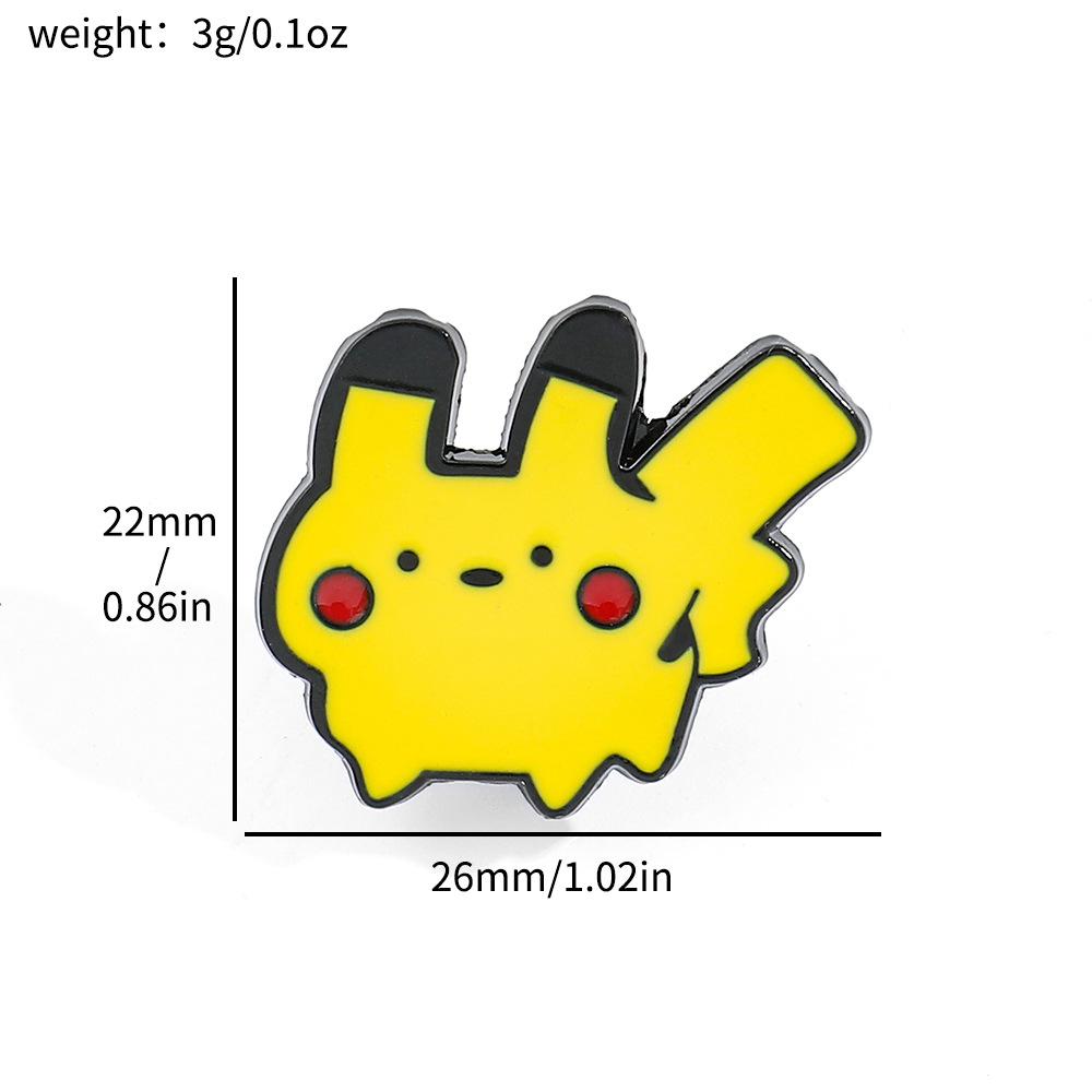 Funny Personality Creative Pikachu Brooch Pokémon Pokémon Pikachu Quilted Electric Alloy Dripping Oil Badge