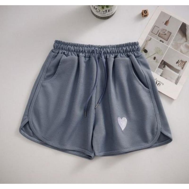 Pantalones Cortos Casuales con Diseño de Corazones para Mujer Verano Nuevos Dulces Casuales Deportivos