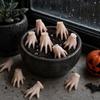 Small Plastic Skeleton Hands Halloween Mini Crawling Hand Ornaments, Realistic Palm Decor Props, Spooky Ornaments Creepy Atmosphere Accessories