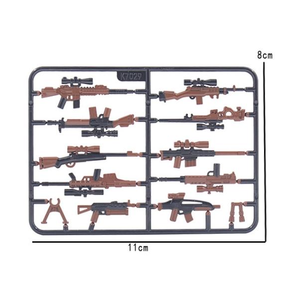 Armi Militari Figure di Motociclette Blocchi da Costruzione Accessori Bazooka Struttura di Trasporto Fucile Fucile da Cecchino Giocattoli Compatibili K050