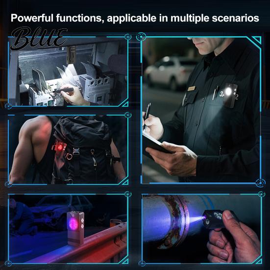 Clip-on Light with Battery Indicator Keychain Flashlight Mini Torch Rechargeable Work Emergency for Walking Camping Fishing Hiking Gear Small Lamp