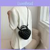 Stylish Heart-shaped Pu Shoulder Bag For Women In Trendy Casual Colors Like Black And White