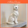 3d Cat Printed Sitting Figurine Ornament Baroque Carving Kitten Statue Sculpture Home Office Decoration Ornament Gift For Cat Lovers