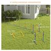 Dog Agility Training Equipment with Weave Poles, Jump Ring, Pause Box, Adjustable Hurdle, Carry Bag, Orange