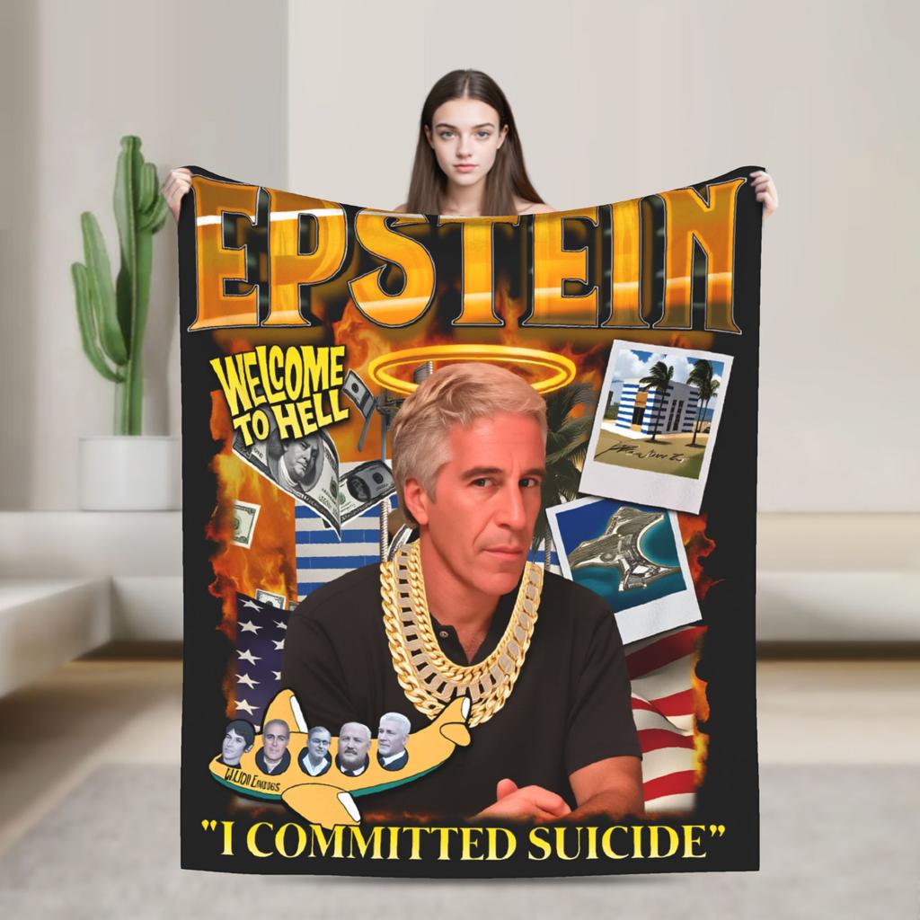 Lustige Jeffrey Epstein Decke Qualität Warm Weich Bettwäsche Überwürfe Winter Reise Büro Sofa Stuhl Druck Tagesdecke