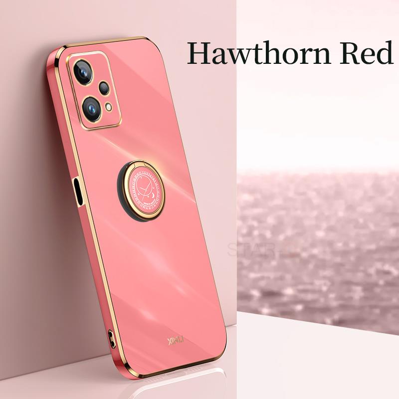 Realme9 Realme8 I pokovovací pouzdro se čtvercovým kroužkem pro Oppo Realme 9 Pro 9i 8i 9pro 8pro 4G 5G C21y Luxusní silikonový kryt stojanu