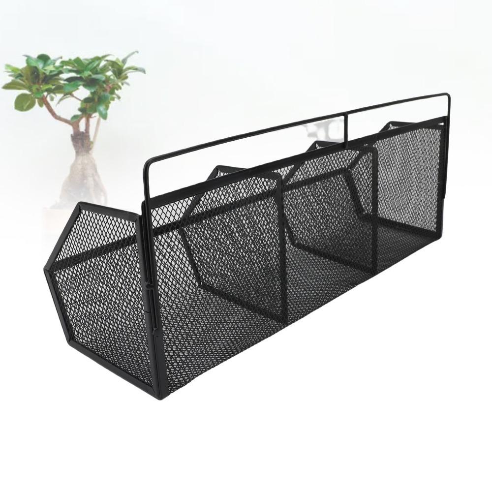 3 Pezzi Cesta Metallica a Rete da Parete 3 Scomparti Cesta a 3 Scomparti Cesta Appesa Contenitore Lavanderia