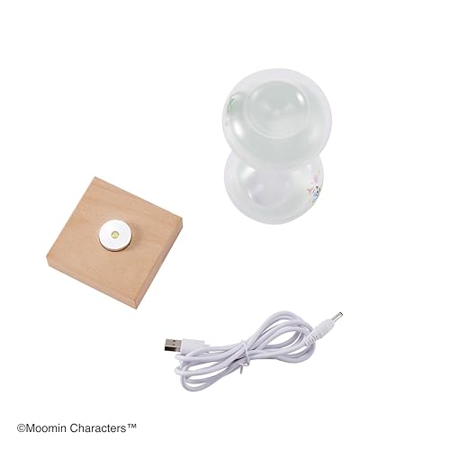 Chatani Moomin Hourglass with 15-Minute Counter and LED Light, Clear, H15.5 x W7.5 x D7.5cm, "FunScience" Item Number 152-333242W