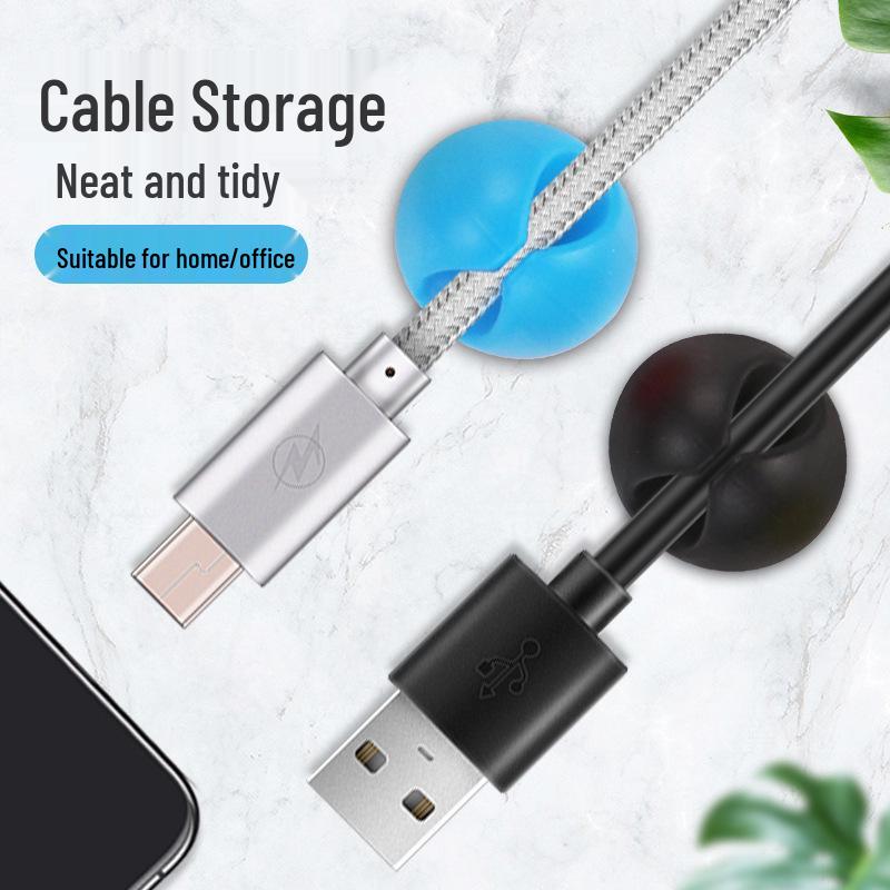 Desktop Cable Organizer: Samoprzylepny klips do organizacji przewodów i danych