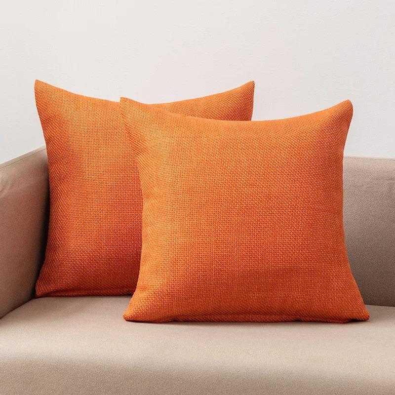 

Мягкая и прочная классическая квадратная наволочка из льна для дивана, кровати и автомобиля - Home Decor Essential 450mm*450mm