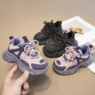Nuove scarpe da ginnastica per bambini autunno e inverno moda trendy scarpe sportive ragazzi spesse scarpe casual