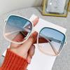 Gradient Eyeglasses Ladies Uv Protection Shades Sunglasses Simple Women Big Square Glasses