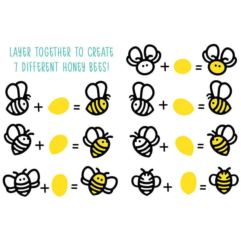 Seven Little Bees Metal Cutting Dies for Scrapbooking Embossing Stencils Card Making Craft Decor