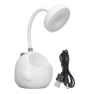 Cute LED Desk Lamp with Pen Holder 360 Degree Gooseneck Tube USB Rechargeable Dinosaur Shape Desk