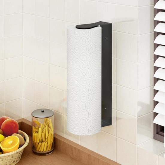 Yousheng Tissue Holder Under Cabinet Stainless Steel Kitchen Bathroom Rack Easy Installation Tissue Roll Clamp