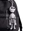 Dolls Halloween Skull Pendant Funny Skeleton Keychains Pull String Skull Head Keyring  Students