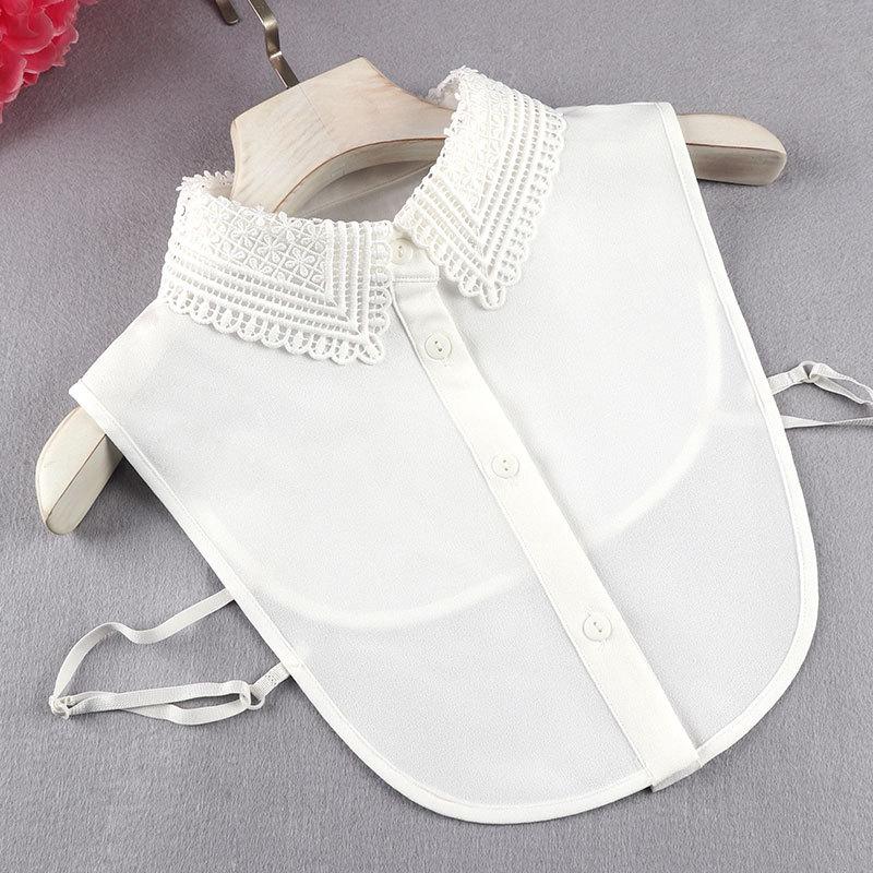 Chiffon Embroidered Versatile Doll Collar - Wrinkle-Resistant False Shirt Collar