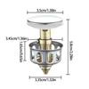 Korrosionsbeständige Badezimmer-Waschbeckenstöpsel Drucktyp Abflussfilter Leises Entwässerungssystem Universal für Haushalt