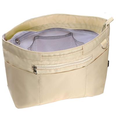C Two Q Bag-in-Bag Inner Bag, Lightweight, Freestanding, Large Capacity Storage Bag for Men and Women (S, 01. Beige)