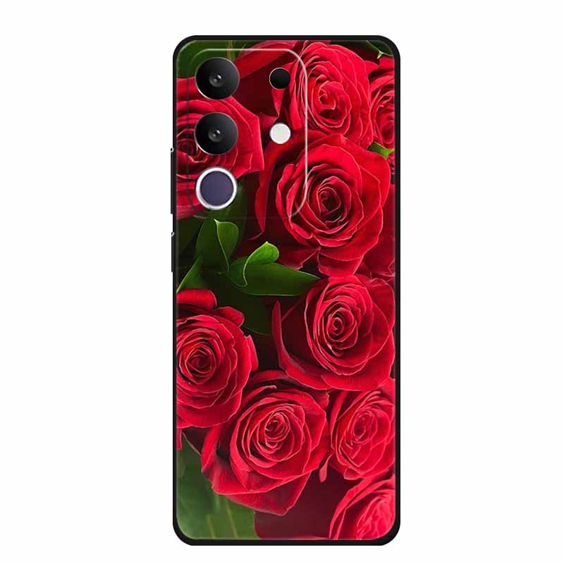 Phone Case For Vivo T4x 5G Y300T 2025 Case 6.72" Black Silicone TPU Soft Back Cover For Vivo Y29 4G Cases Y 29 Coque Funda Para