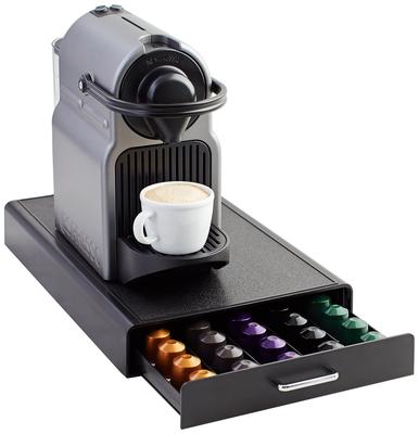 Amazon Basics Nespresso Original Line Coffee Pod Storage Drawer Holder, Black, Holds 50 Capsules