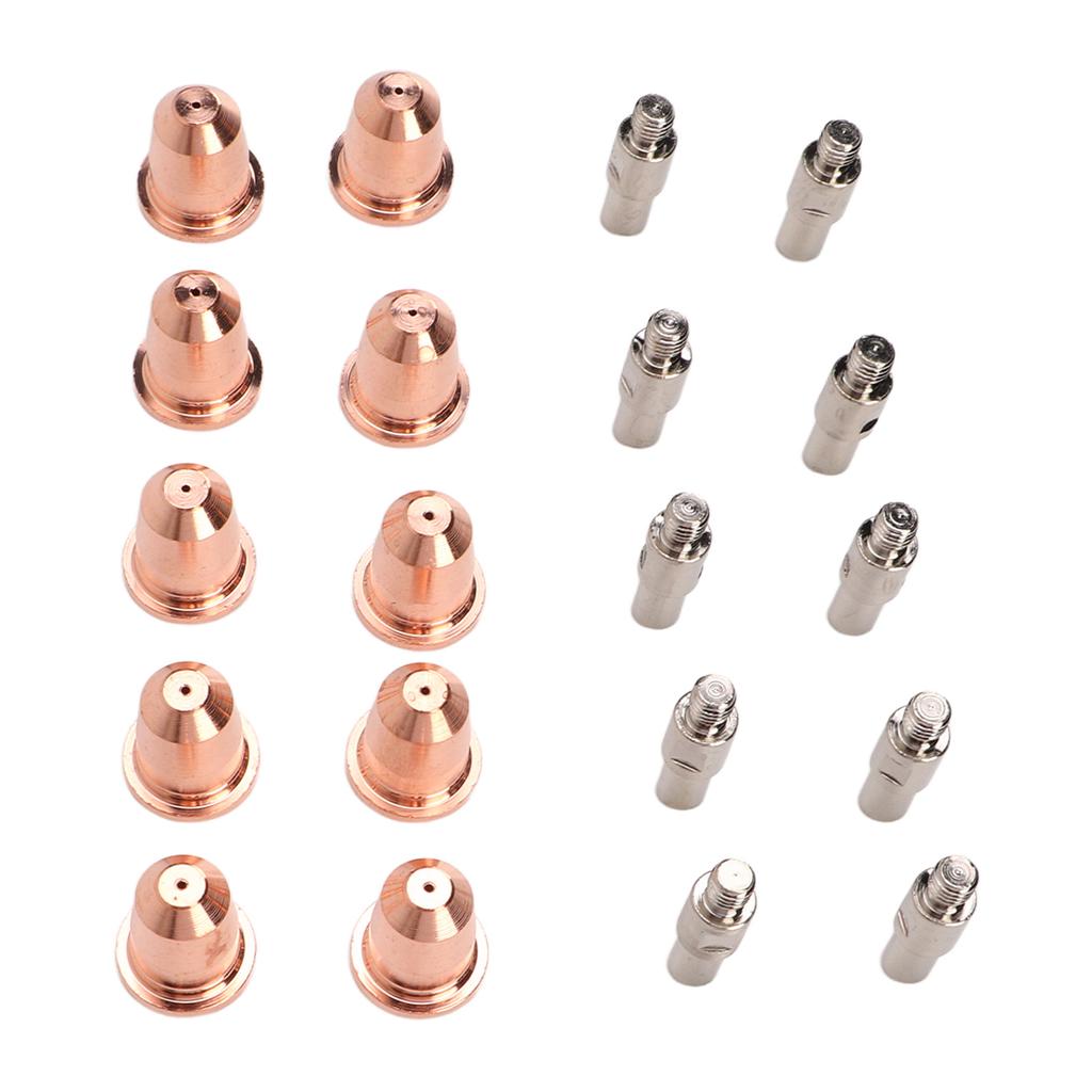 20PCS Electrode Tip Nozzle 0.03in High Hardness Brass Plasma Electrode Nozzles Cups Kit for
