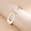 Ingemark Trendy Simple Irregular Hollow Geometry Bracelet for Woman Hip Hop Charm Gold Color Metal Bangles Couple Jewelry Gifts