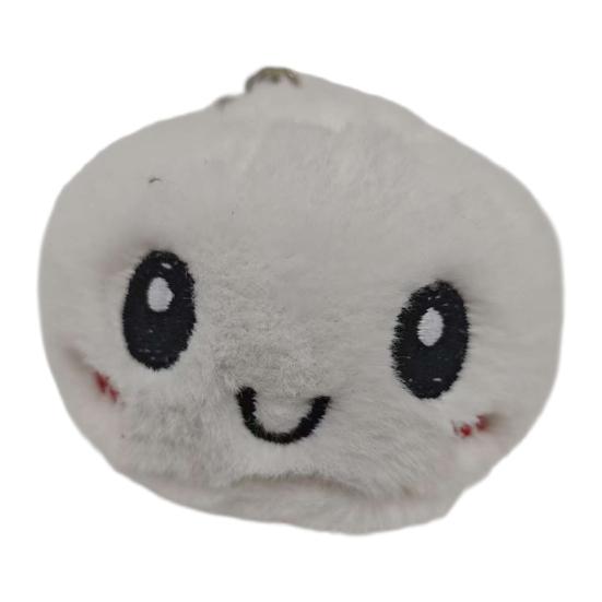 

Cartoon Steamed Bun Plush Toy Stuffed Smiling Dumpling Doll Bag Backpack Purse Charm Keychain Pendant Hanging Decoration белый