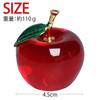 Felimore Apple-Shaped Crystal Apple Paperweight, Feng Shui Decor Ornament, Set of 2 (Red and Yellow)