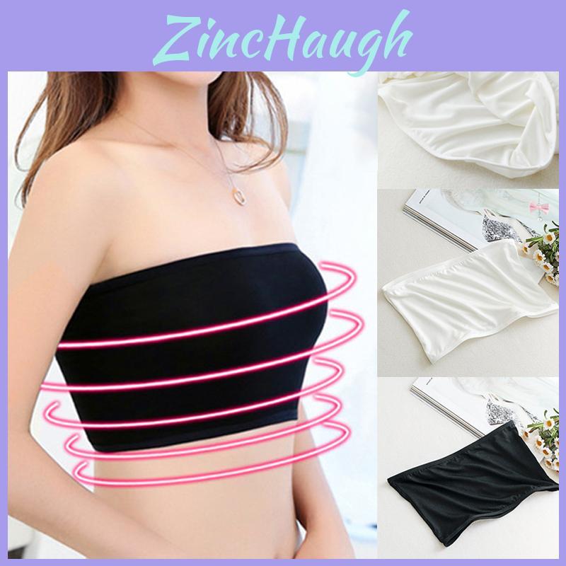 Reggiseno Sportivo Bandeau Senza Spalline Senza Cuciture Comfort Assoluto In Elegante Bianco e Nero