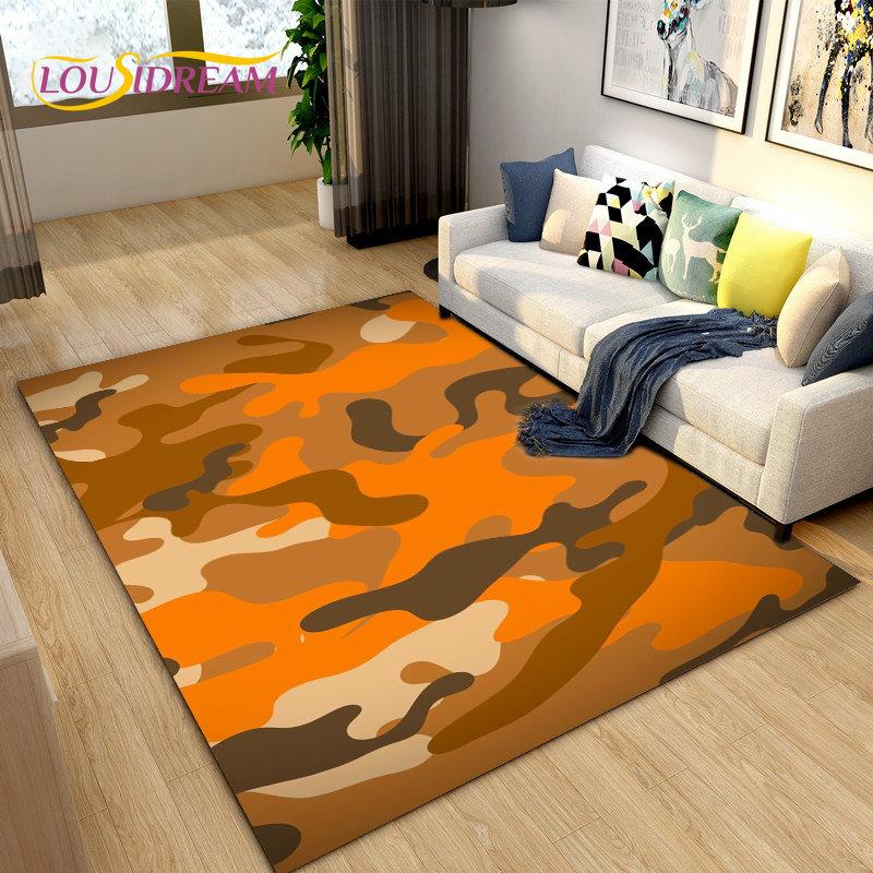 Красочный камуфляжный коврик большой, ковер для гостиной, спальни, дивана, коврика для двери, детский игровой нескользящий коврик 40x60cm