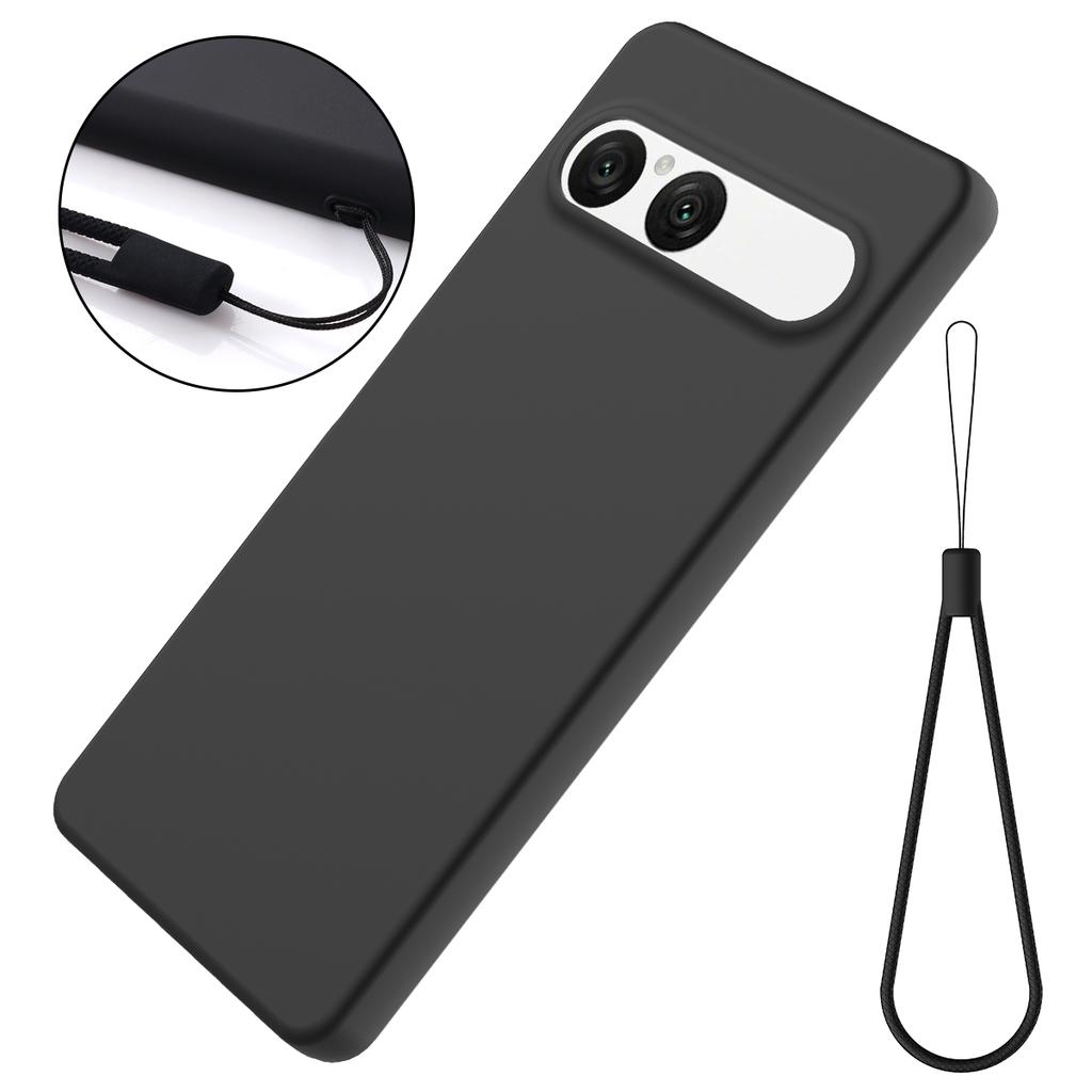 For Sony Xperia 10 VII Liquid Silicone Case Phone Back Cover with Hand Strap