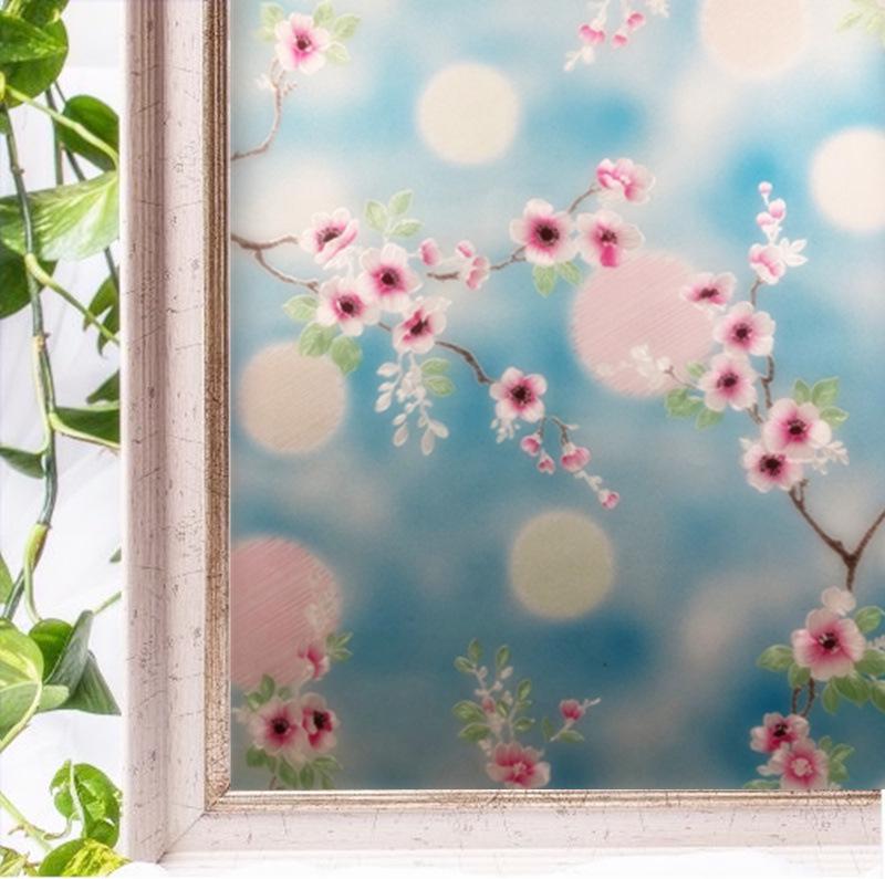 Ranní sláva Statická přilnavost Matná okenní fólie: Reliéfní, Průsvitné Soukromí pro Koupelny