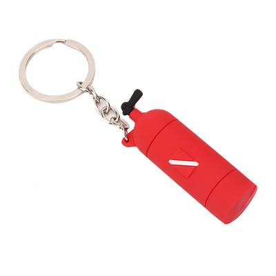 PVC Mini Schlüsselanhänger Tauchen Thema Schlüsselanhänger einzigartige Luft Zylinder Form Schlüsselanhänger GiftRed