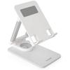 TOOQ PH-Hermes-Luna - Support Réglable Pour Téléphone Portable Ou Tablette Jusqu'à 12,9", Pliable, Rotation 360°, Coloris Blanc
