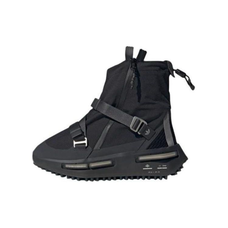 Adidas Hamcus X  Originals Nmd S1 Pu Fabric Minimalist Solid Color Cool High-Top Lifestyle Casual Shoes Unisex Sneakers Black IF1624